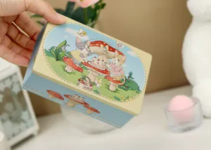 Boîte en métal rectangulaire pour cadeaux de mariage, bonbons et emballage de fête d'anniversaire.