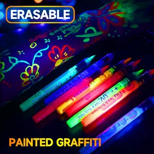 Penne fluorescenti UV lavabili per pittura del corpo per feste neon e graffiti