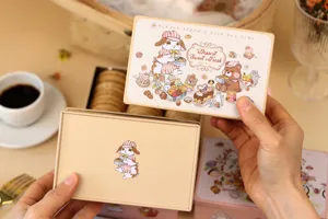 Boite en metal carree pour cadeaux de mariage biscuits emballage design mignon boite
