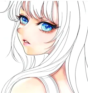 Detailed character illustration showcasing vibrant acrylic marker coloring and skin tones.