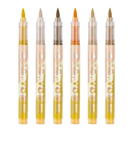 Acrylic brush marker set skin tone liquid paint pens detail view for drawing art set