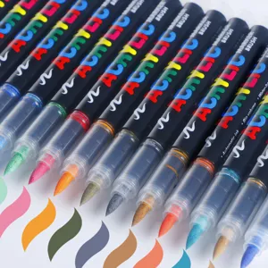 Set di pennarelli acrilici a punta morbida con inchiostro liquido per pittura artistica e graffiti.