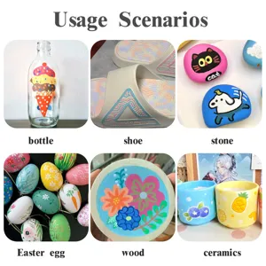 Acrylic paint pens set 12 colors for rock painting, ceramic, glass, wood, DIY art crafts