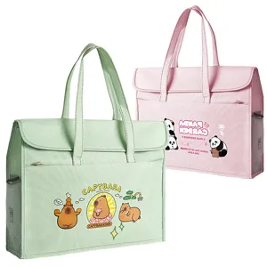 Bolsa de almacenamiento de arte A3 grande con lindos estampados de carpincho y panda