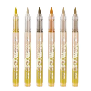 Professional liquid acrylic marker pens set skin tone brush tip art drawing stationery tools