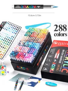 288 colors acrylic marker set liquid paint pens for art drawing graffiti illustration