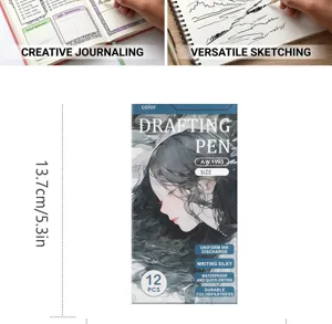 Professionelles Tuschestift Set für Künstler zum Zeichnen und Skizzieren wasserdicht.