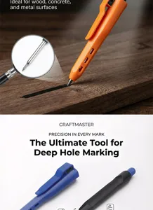 Stylo de marquage mécanique pour bois profonds crayon de charpentier pour béton métal construction