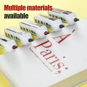 Train-shaped fast-drying oil-based markers with wide chisel tips for multi-surfaces