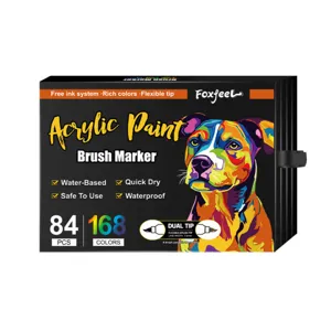 84-teiliges Dual-Tip Acrylmarker-Set mit 168 Farben in Aufbewahrungsbox