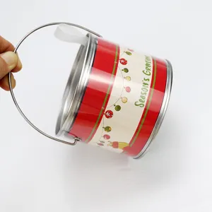 Scatola Regalo Trasparente in PVC e Banda Stagnata Contenitore di Stoccaggio Rotondo Portatile Con Manico in Metallo Per Confezione di Festa di Compleanno per Bambini
