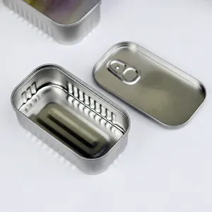 Boite en fer blanc style sardine boite de rangement metal papeterie creative DIY