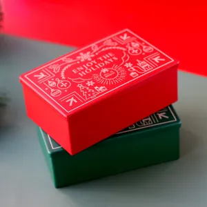 Boîte Cadeau en Fer-blanc de Noël Boîte de Rangement Rectangulaire en Métal pour Biscuits Bonbons