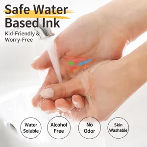 Double-ended watercolor pen set for kids drawing, washable water-based marker pens art kit.