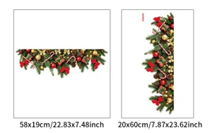 Spécifications de taille détaillées pour autocollants de fenêtre de Noël en pin