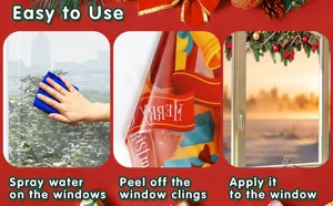 Guide étape par étape pour appliquer des autocollants de Noël sur les vitres avec de l'eau