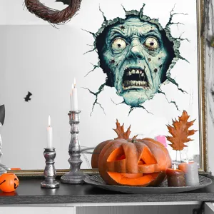 Realistic 3D horror zombie wall sticker for Halloween party window decoration