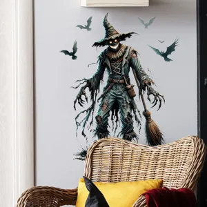 Detailansicht Halloween Vogelscheuche Wandtattoo