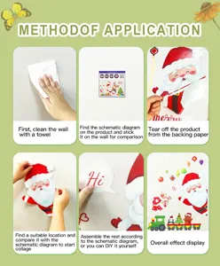Guía detallada paso a paso para aplicar pegatinas de pared navideñas autoadhesivas