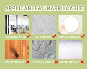 Guía de aplicación de pegatinas de pared de plantas en vidrio azulejos y espejos