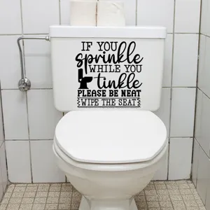 Funny bathroom toilet sticker 'If You Sprinkle While You Tinkle' waterproof decal