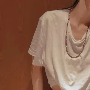 Elegante nieuwe Chinese stijl lange natuurlijke zebra stenen kralen ketting voor heren en dames