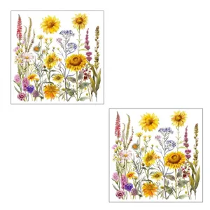 Zonnebloem muursticker: afmetingen 28 cm afgewerkt en 30 cm ontvangen voor decor.