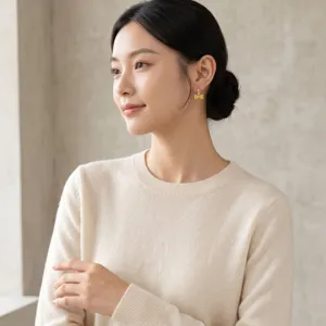 Chic yellow zirconia bow hoop earrings for women, elegant fashion jewelry accessory.