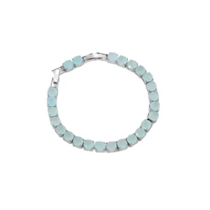 Mode Kupfer Zirkonia Tennis Armband Für Frauen Luxus Minimalistischer Einzelner Reihen Kristall Strass Charme Schmuck Geschenk