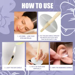 Detailed step-by-step instructional guide for using aromatic ear candles safely at home