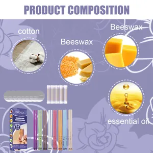 EELHOE ear candle kit detail showing natural beeswax and essential oil ingredients