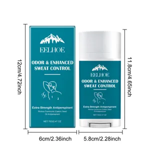 EELHOE extra-strength men's deodorant stick dimensions shown for effective odor control.