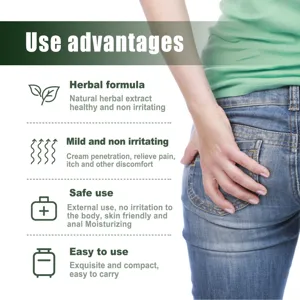 Informational detail of natural herbal hemorrhoid spray benefits for skin relief and care