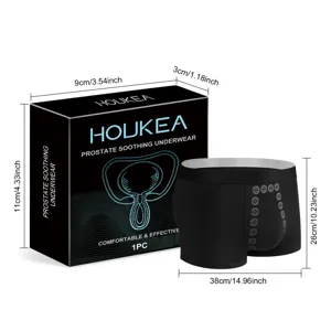 Men's prostate soothing underwear with comfort design and therapeutic care box for daily wear.