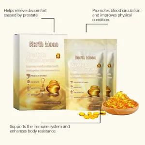 Detail of North Moon prostate herbal capsules for men's wellness and immune support