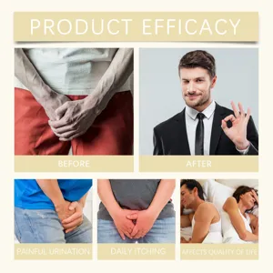 Efficacy description with before and after comparison for men's health supplement