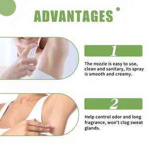 Lichaamsdeodorantspray voor geurbeheersing onder de oksels en een langdurige geur