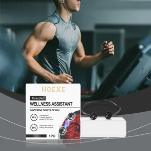 HOEXE Wellness Assistent Schwarz Verdreht Armreif Titanstahl Kupfer Energie Armband Für Sport Herren Körper Gesundheit Schmuck