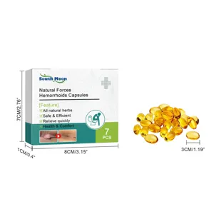 South Moon natural forces hemorrhoids capsules 7 pcs herbal fast relief softgels box