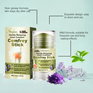 Stick de cuidado articular de consuelda HOUKEA 40g, fórmula herbal suave para diario.