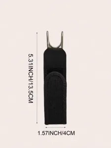 Adjustable elastic velcro waist belt strap with metal hook, convenient unisex accessory.
