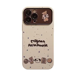 Cute cartoon bear splash ink silicone phone case for iPhone series