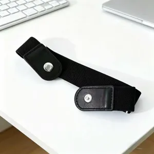 Cinturón elástico sin hebilla invisible stretch para vaqueros ajustable confort unisex.
