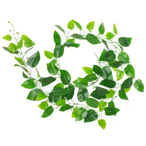 Lifelike artificial grape leaf vine for wall decoration and indoor greening projects