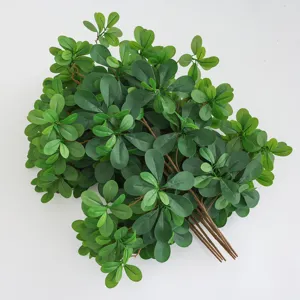 Artificial Polyscias Leaf Branches Fake Green Plants Silk Flower For Indoor Home Floral Arrangement Decoration