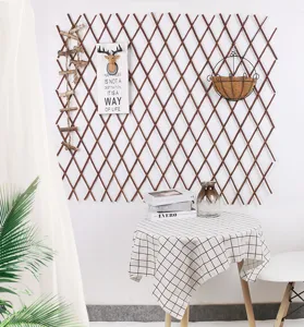 Wooden expandable trellis wall hanging fence garden plant support home decor lattice