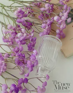 Purple artificial baby's breath flowers bouquet for home decor wedding party arrangement.