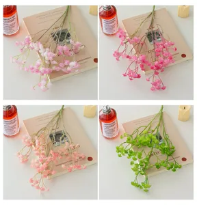 Artificial baby breath flowers bouquet for home room decor, plastic gypsophila decor.