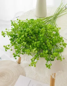 Artificial baby's breath green flower bouquet for home decor and wedding fake flowers