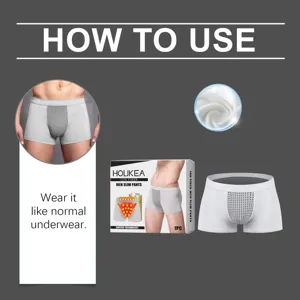 Men's ion fiber breathable slim boxer briefs comfortable daily casual underwear 1pc